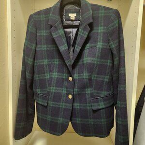 J. Crew classic plaid blazer